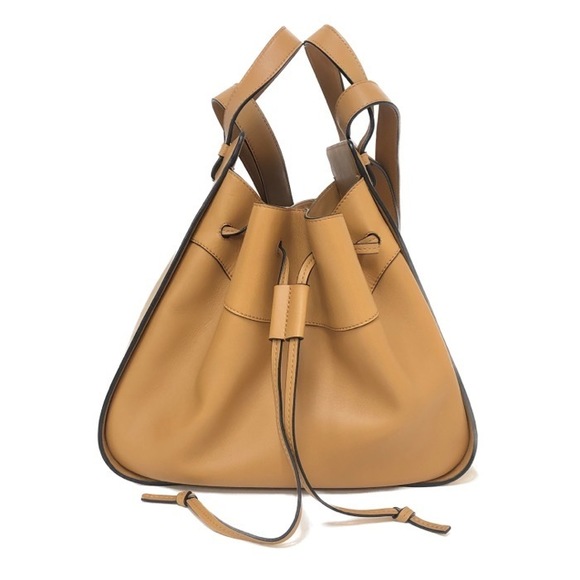 Loewe Hammock DW Medium Drawstring 2way Handbag Shoulder Bag Camel - Picture 3 of 10